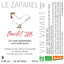 Le Zaparel Merlot 2015